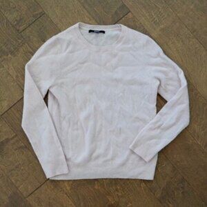 Quince Long Sleeve Pullover Cashmere Sweater pale pink Womens Size Small